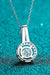 Dazzling Moissanite Round Pendant Necklace - Sparkling Sterling Silver Statement Piece