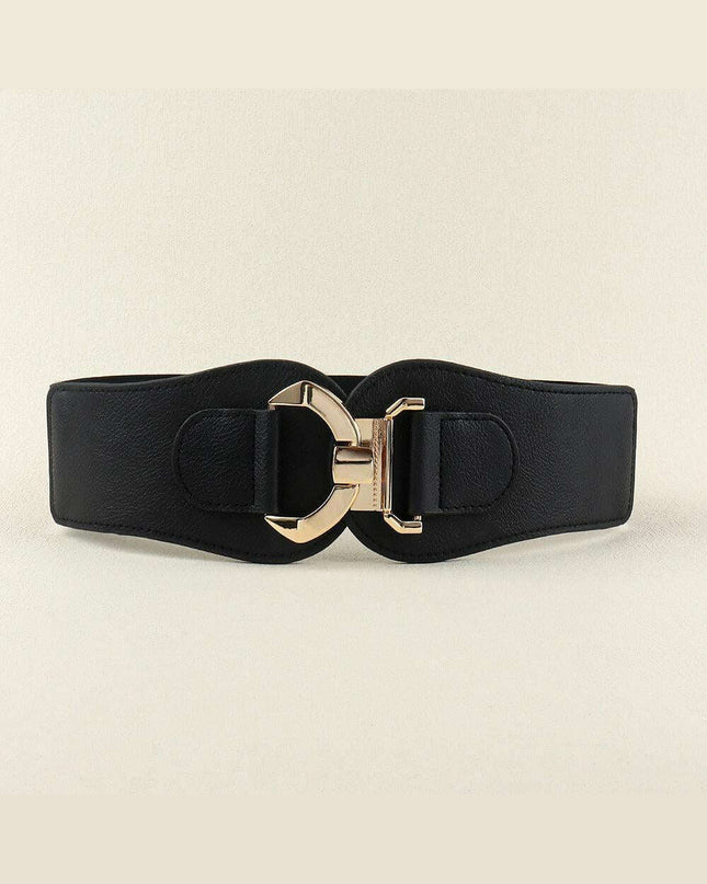 Elegant Alloy Closure Elastic Waist Belt for Stylish Comfort
