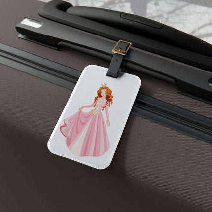 Chic Personalized Acrylic Luggage Tag with Leather Strap
