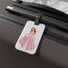 Royal Princess Acrylic Luggage Tag with Leather Strap