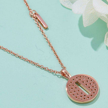 Radiant Moissanite Gemstone Pendant Necklace - Opulent Sterling Silver & 18K Rose Gold