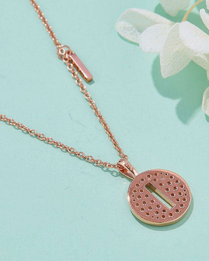 Radiant Moissanite Gemstone Pendant Necklace - Opulent Sterling Silver & 18K Rose Gold