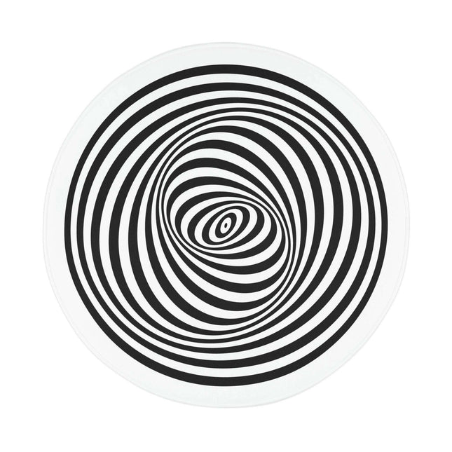 Personalized Optical Illusion Round Bath Mat - Unique Abstract Design for Stylish Bathroom Decor