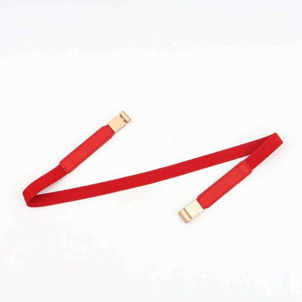 Elegant Adjustable PU Elastic Skinny Belt for Effortless Style