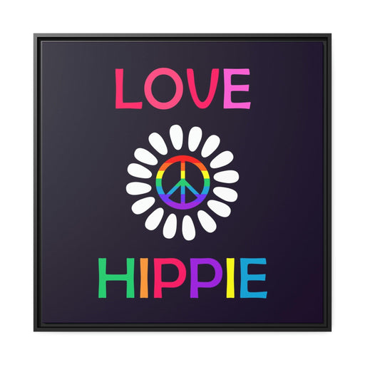 EliteLove Hippie Matte Canvas Set with Modern Black Pinewood Frame by Maison d'Elite