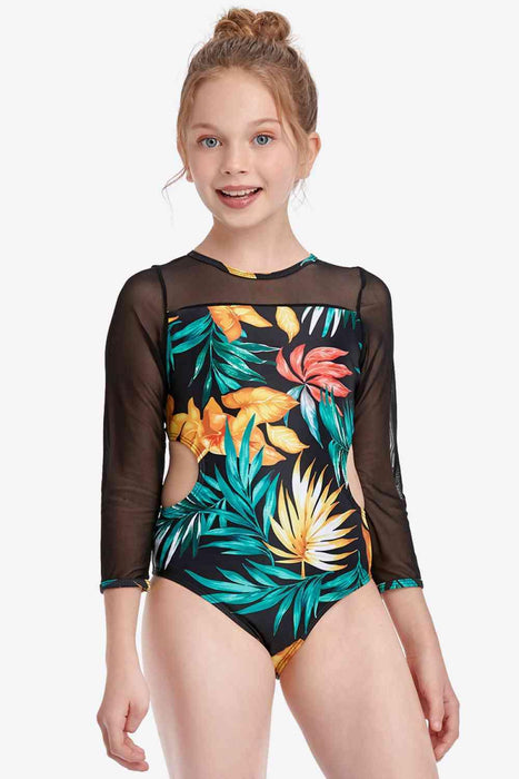 Beach Glam Printed Cutout One-Piece Swimsuit