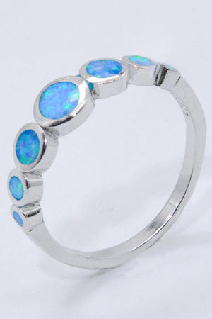 925 Sterling Silver Multi-Opal Ring-Trendsi-Sky Blue-6-Très Elite