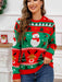 Cozy Acrylic Holiday Sweater with Round Neck for Christmas Cheer