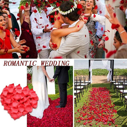Romantic Elegance Silk Rose Petals Collection: 1000 Lush Red Petals for Memorable Celebrations