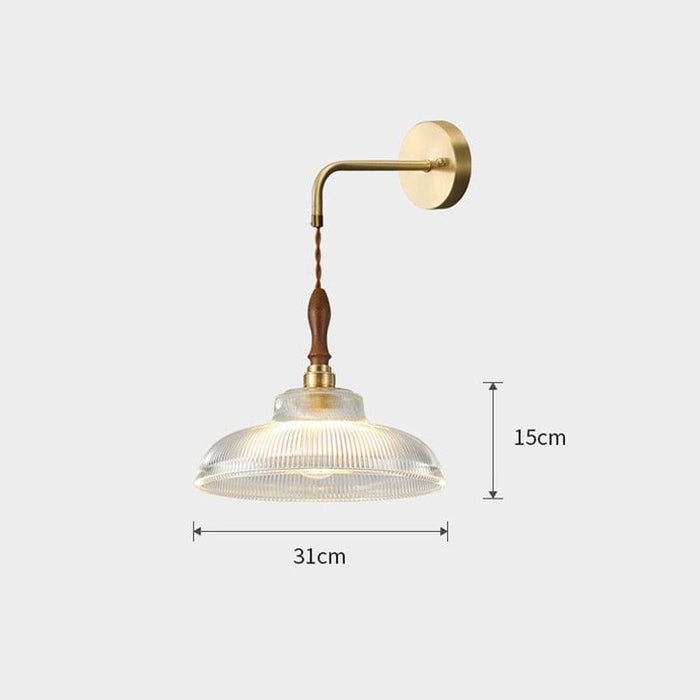 Nordic Vintage Glass Wall Sconce for Bedroom Illumination