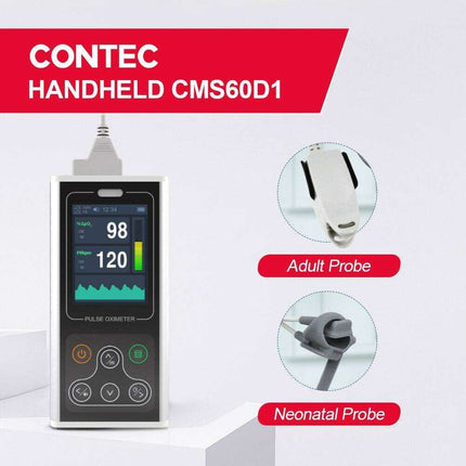 Smart Handheld Pulse Oximeter with Sleep Monitoring - Accurate Heart and Oxygen Level Tracking for All Ages and Pets