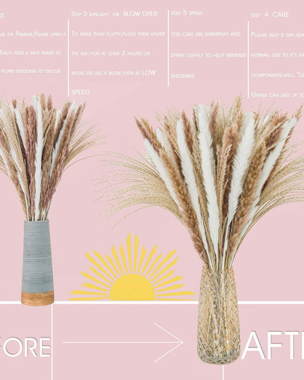 Boho-Inspired Pampas Grass Arrangement: Perfect for Weddings and Home Styling