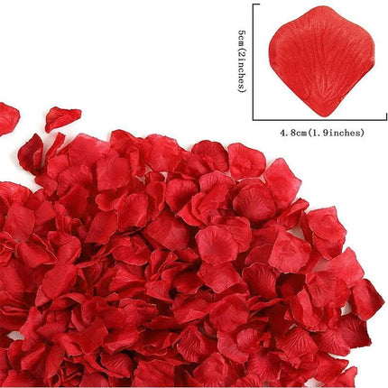 Romantic Elegance Silk Rose Petals Collection: 1000 Lush Red Petals for Memorable Celebrations