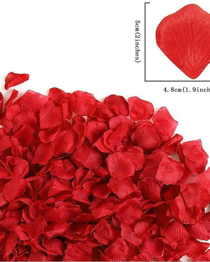 Romantic Elegance Silk Rose Petals Collection: 1000 Lush Red Petals for Memorable Celebrations