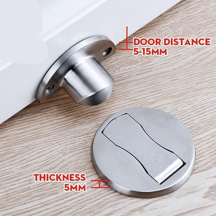 Magnetic Door Stopper Set with Concealed Installation in 304 Stainless Steel