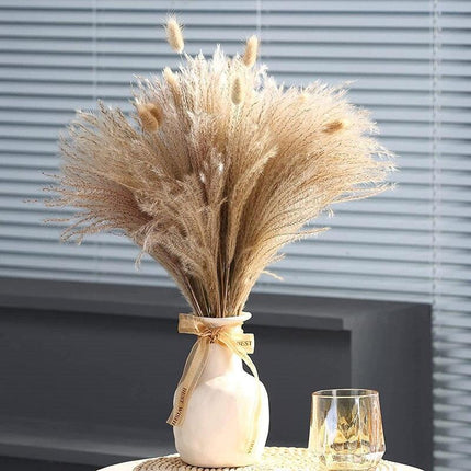 Chic Dried Pampa Grass Display - Ideal for Home Styling and Wedding Accents