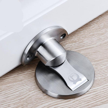 Magnetic Door Stopper Set with Concealed Installation in 304 Stainless Steel