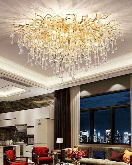 Elegant Customizable Crystal Ceiling Fixtures: Nordic Style with Versatile Adjustments