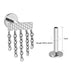 Titanium Hammer Tassel Lip Ring: Premium Body Jewelry for Piercing Enthusiasts