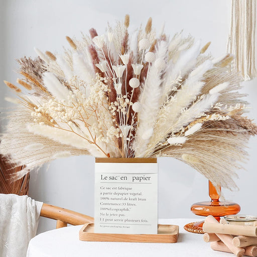 Boho Vibes Natural Dried Pampas Grass Bundle for Elegant Home Styling