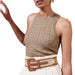 Refined Elegance | Chic Women's Cable Knit Sweater Vest