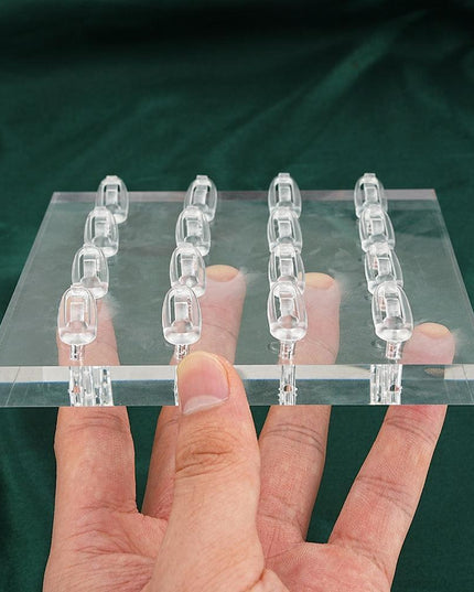 Clear Acrylic Square Rectangle Jewelry Display Stand for Nose Rings, Clicker Hoops, and Earrings
