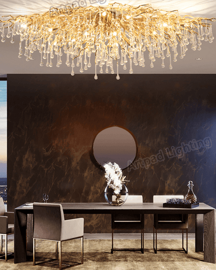 Elegant Customizable Crystal Ceiling Fixtures: Nordic Style with Versatile Adjustments