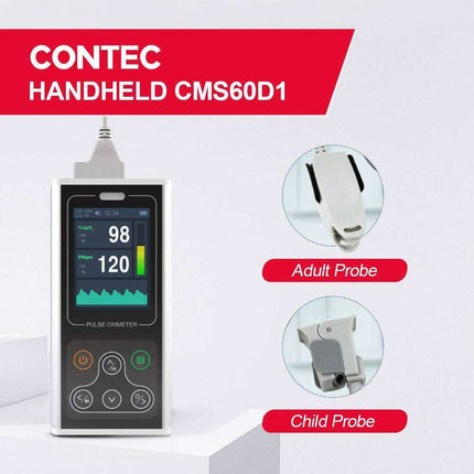 Smart Handheld Pulse Oximeter with Sleep Monitoring - Accurate Heart and Oxygen Level Tracking for All Ages and Pets