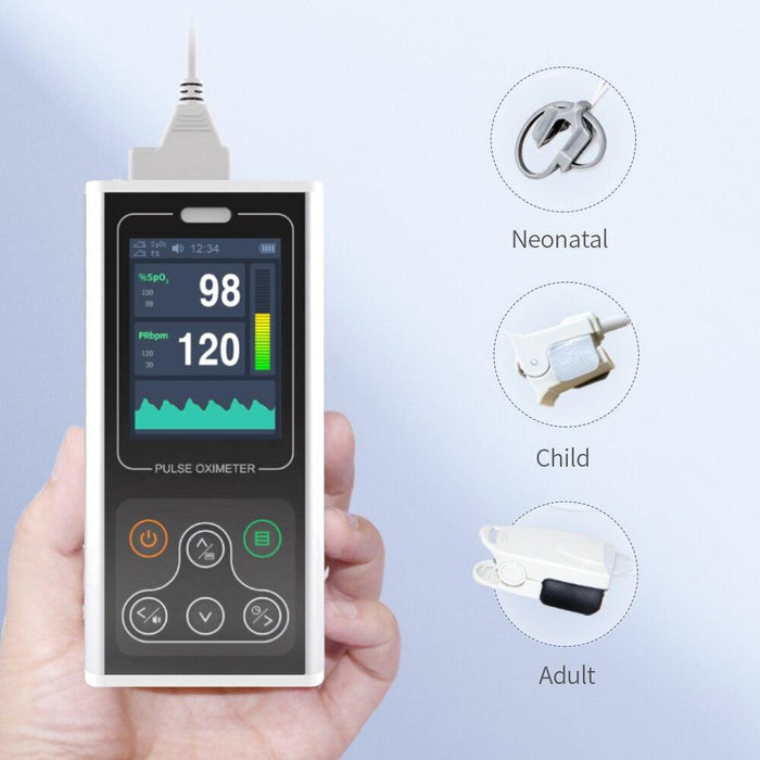 Handheld Pulse Oximeter with Sleep Monitoring for Adults, Children, and Pets - Accurate Heart Rate and Oxygen Monitor