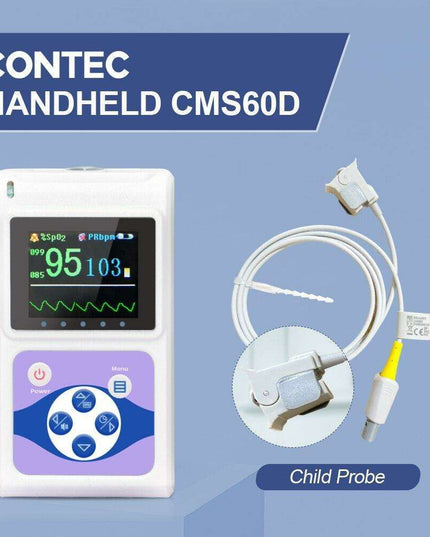 Smart Handheld Pulse Oximeter with Sleep Monitoring - Accurate Heart and Oxygen Level Tracking for All Ages and Pets