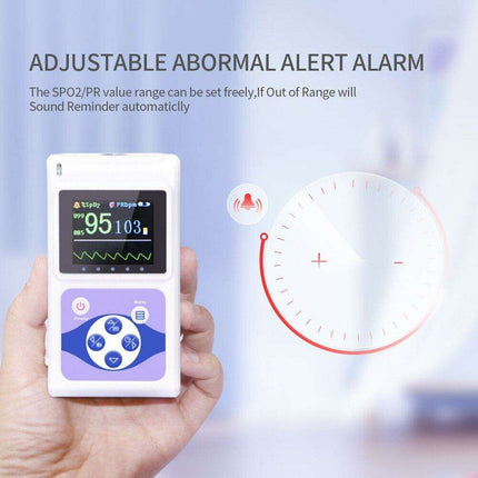 Smart Handheld Pulse Oximeter with Sleep Monitoring - Accurate Heart and Oxygen Level Tracking for All Ages and Pets