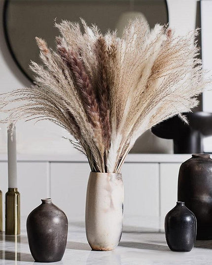 Chic Dried Pampa Grass Display - Ideal for Home Styling and Wedding Accents