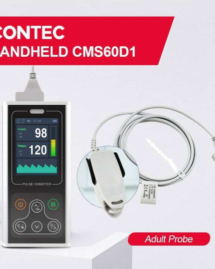 Smart Handheld Pulse Oximeter with Sleep Monitoring - Accurate Heart and Oxygen Level Tracking for All Ages and Pets