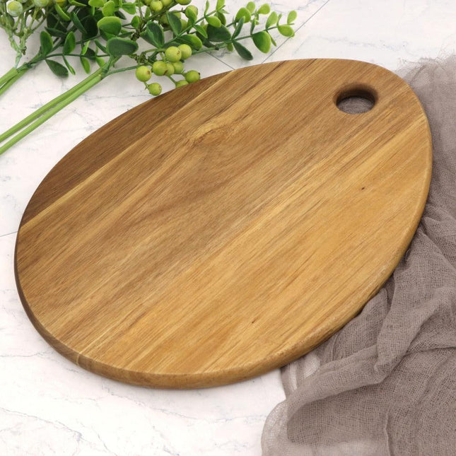 Acacia Wood Teardrop Cutting Board - Chic Kitchen Essential