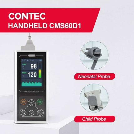 Smart Handheld Pulse Oximeter with Sleep Monitoring - Accurate Heart and Oxygen Level Tracking for All Ages and Pets