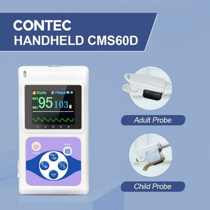 Smart Handheld Pulse Oximeter with Sleep Monitoring - Accurate Heart and Oxygen Level Tracking for All Ages and Pets