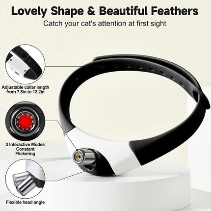 Adjustable Laser Cat Collar with USB Rechargeable Interactive Toy for Endless Fun - Très Elite