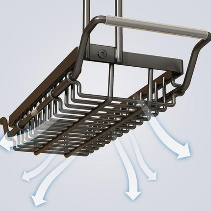 Adjustable Stainless Steel Sink Rack with Integrated Towel Holder - Perfect for Kitchen and Bathroom Organization - Très Elite