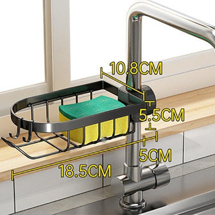 Adjustable Stainless Steel Sink Rack with Integrated Towel Holder - Perfect for Kitchen and Bathroom Organization - Très Elite