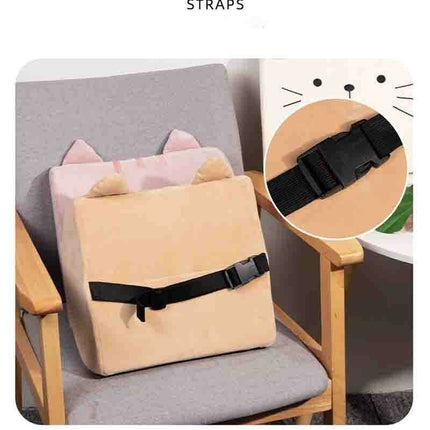 Adorable Cartoon Cat Memory Foam Desk Cushion - Ergonomic Comfort for Your Workspace - Très Elite