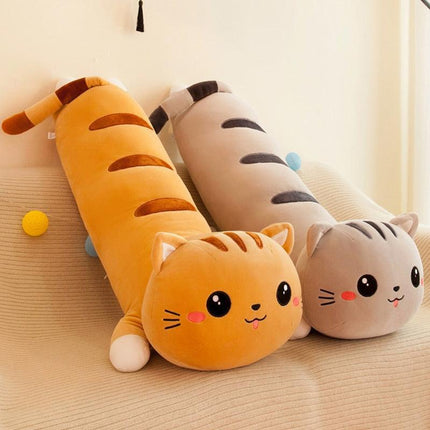 Adorable Cartoon Cat Plush Body Pillow Range - Multiple Sizes for Cozy Comfort - Très Elite