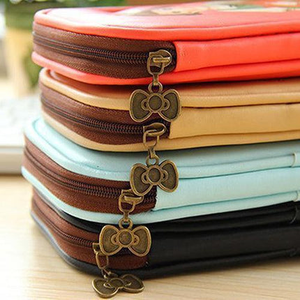 Adorable Cartoon Doll Girl Illustrated Storage Pouch and Organizer