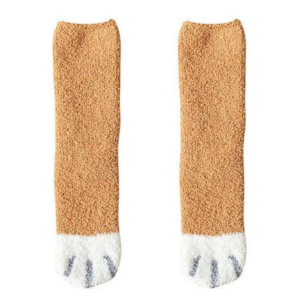 Adorable Furry Paws Women's Fleece Socks - Snuggly and Charming for Cozy Feet - Très Elite
