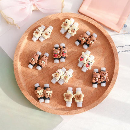 Adorable Milk Coffee Cartoon Cable Protector for Charging & Headphones - Très Elite