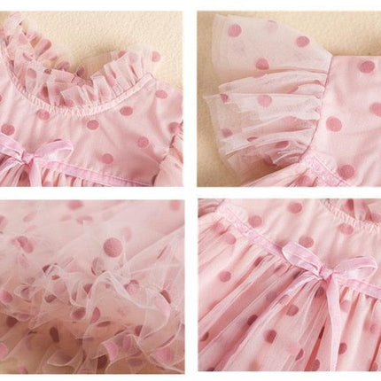 Adorable Pink Polka Dot Dress for Toddler's Celebratory Moments- Très Elite- Très Elite
