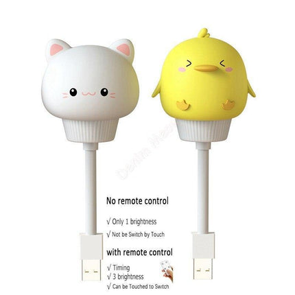 Adorable Rabbit LED Night Light - Customizable Brightness, Rechargeable & Remote-Controlled for Nighttime Serenity - Très Elite