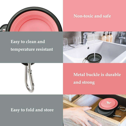 Adventure-Ready Collapsible Silicone Pet Bowl: The Ultimate Travel Feeder for Active Dogs - Très Elite