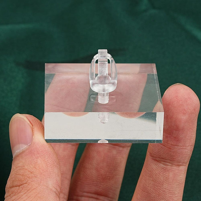 Clear Acrylic Square Rectangle Jewelry Display Stand for Nose Rings, Clicker Hoops, and Earrings