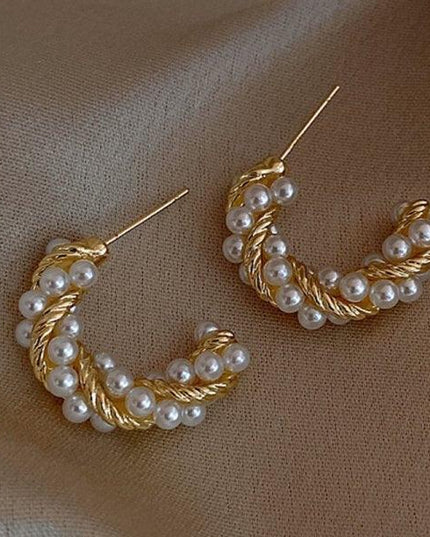 Delightful Gold Cupid Angel Stud Earrings - Elegant Women's Accessory