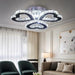 Contemporary K9 Crystal Chandelier Set with 3 Rings & 30W LED Light - Stylish Home Lighting Solution